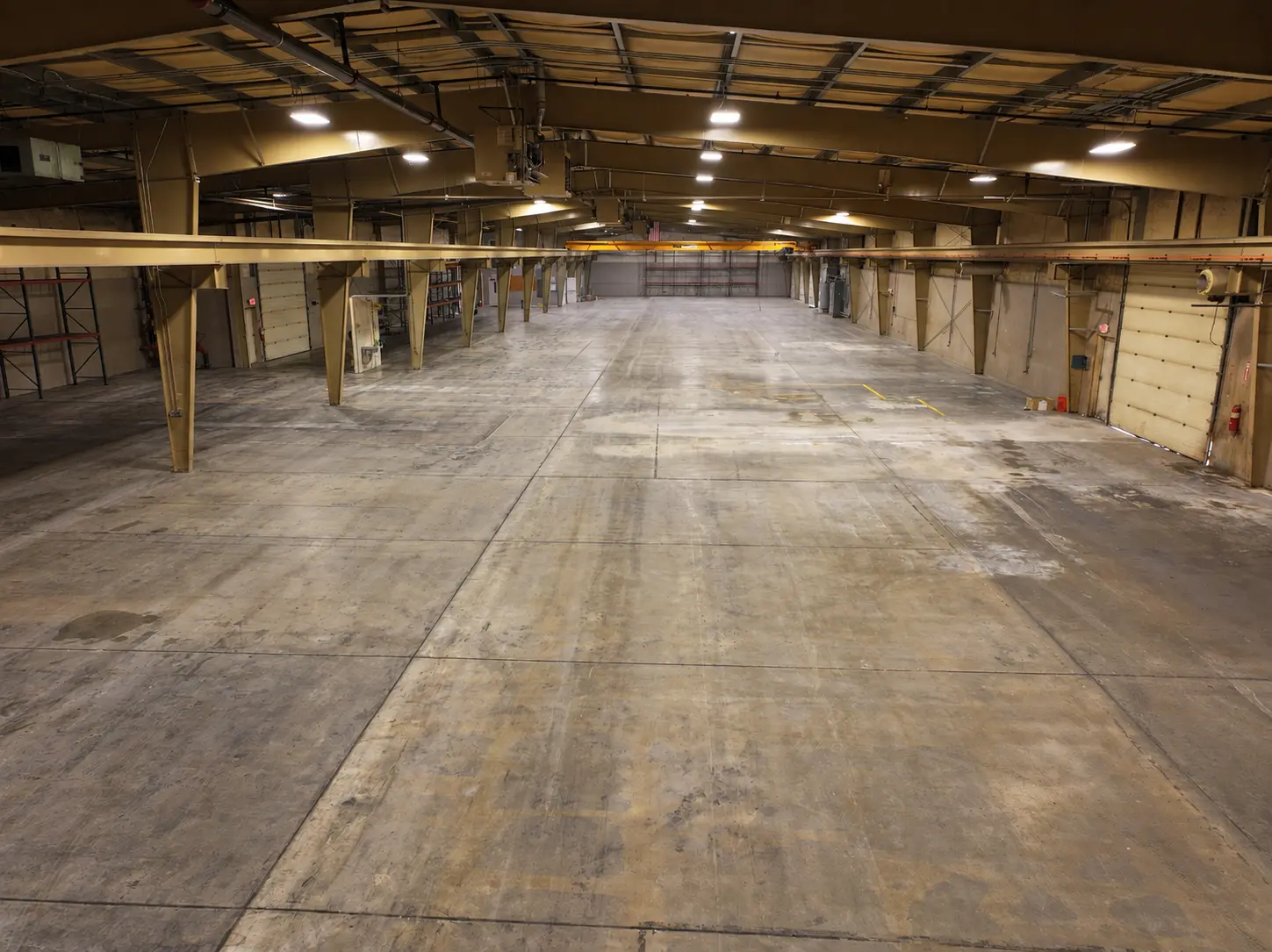 Open industrial warehouse interior