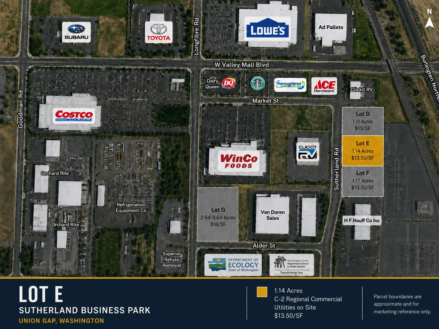 Lot E approved aerial property visual